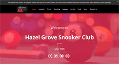 Desktop Screenshot of hazelgrovesnooker.com